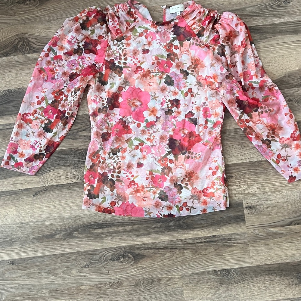Ted Baker Floral Long Sleeve Top